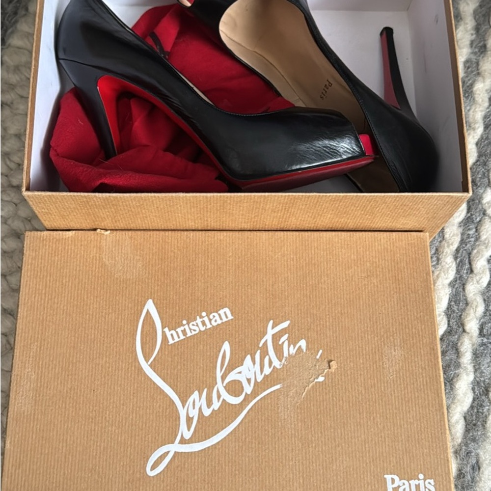 Christian Louboutin Black Heels with Red Soles